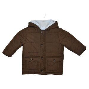 Janie and Jack 3 in 1 Coat Parka Brown and Blue in Boys Size 12-24 Months